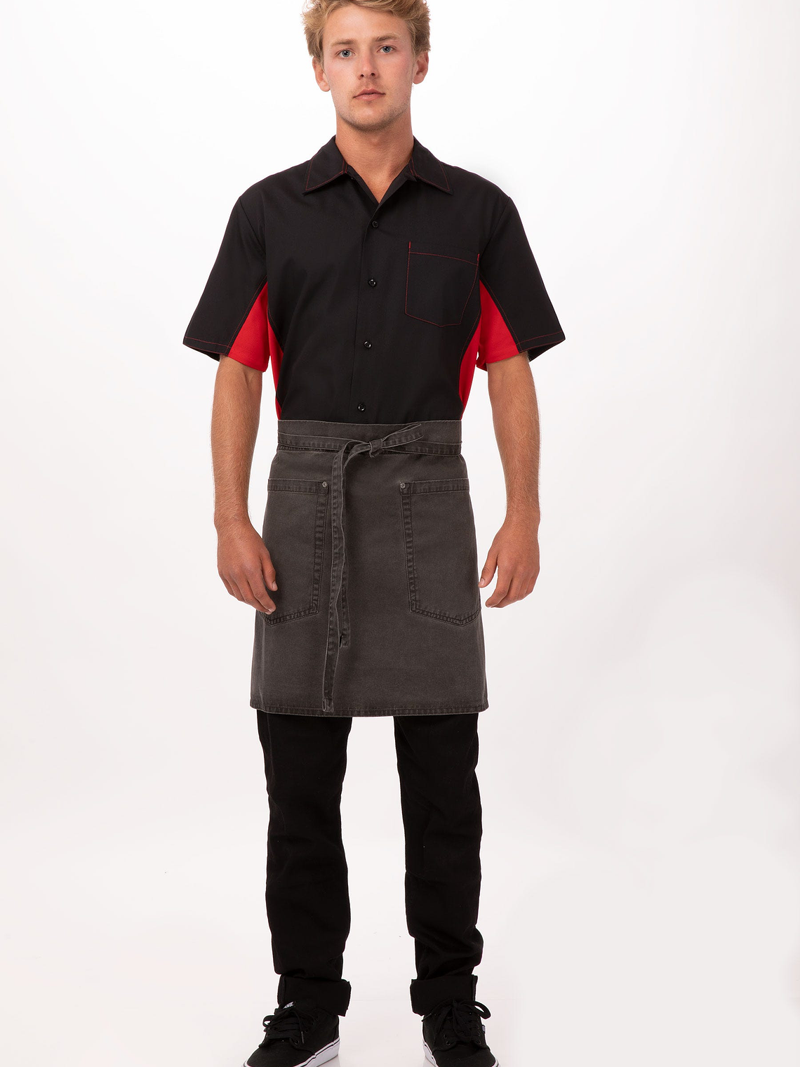 Mandil Chef Works Dorset Gris Oscuro 1