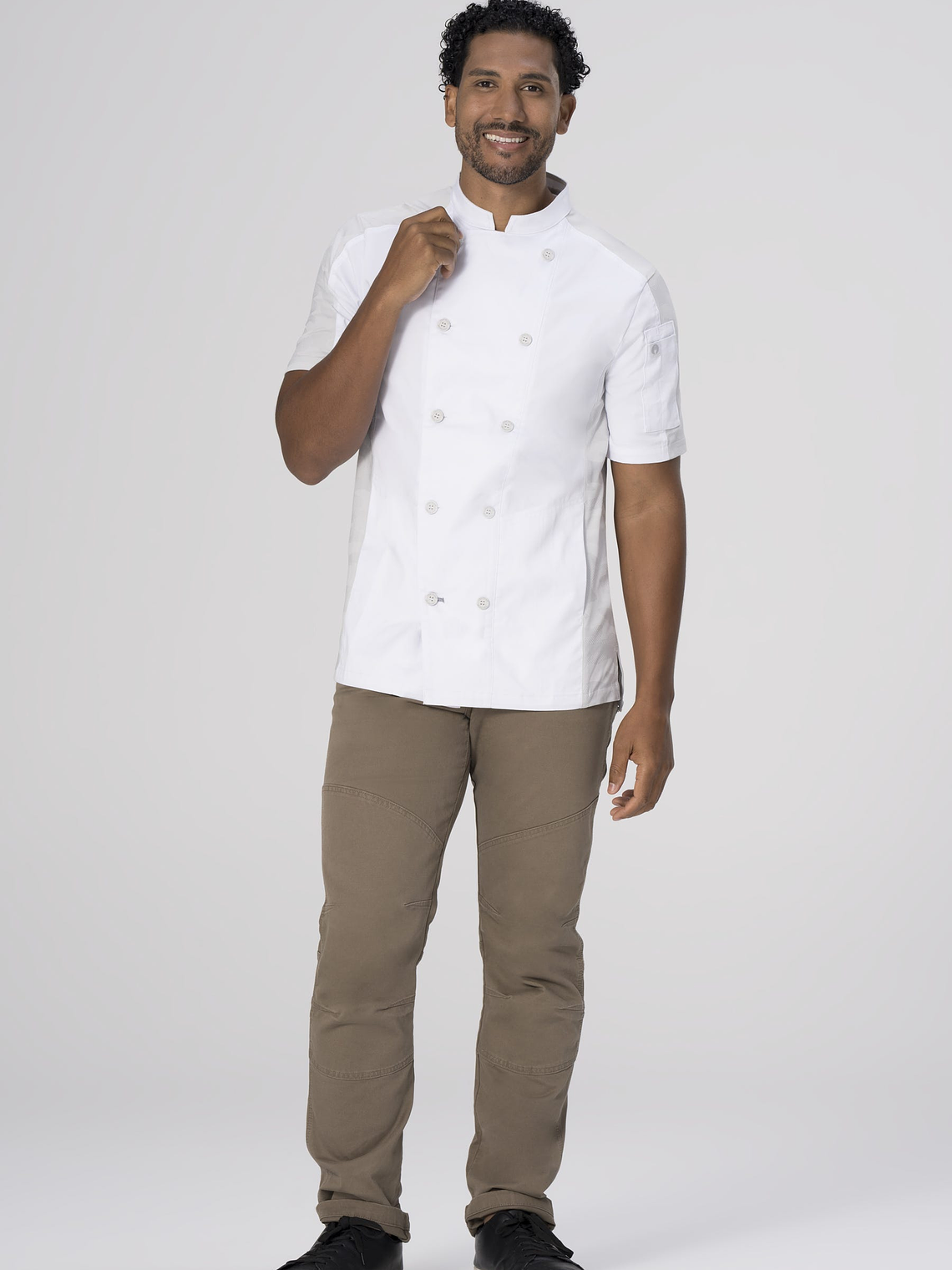 Chaqueta Chef Works Unisex Mojave Blanca 3