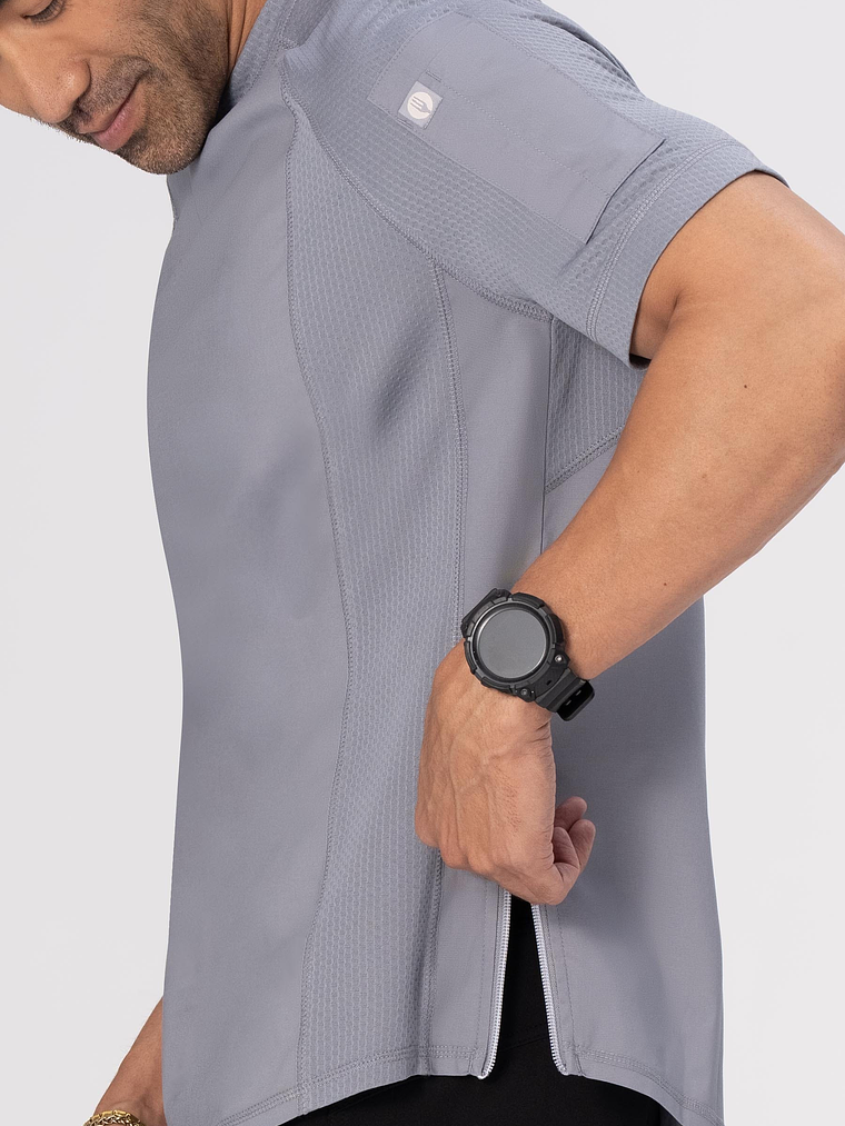 Polera Chef Works Unisex Ayres Crew Gris 3