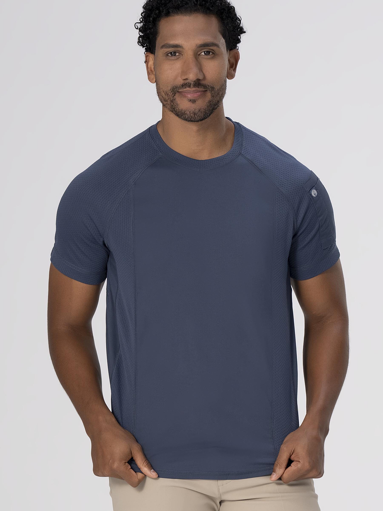 Polera Chef Works Unisex Ayres Crew Azul 1