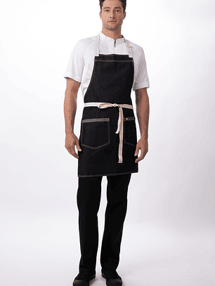 Pechera Chef Works Ridgewood Azul Mezclilla