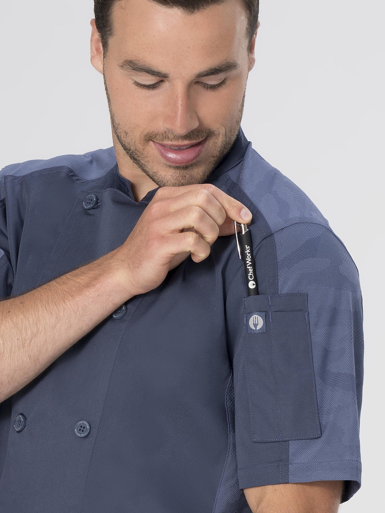 Chaqueta Chef Works Unisex Mojave Azul 2