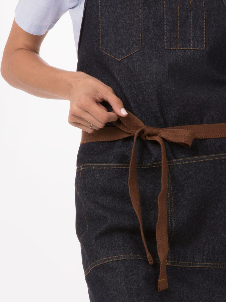 Pechera Chef Works Memphis Azul Jeans 5