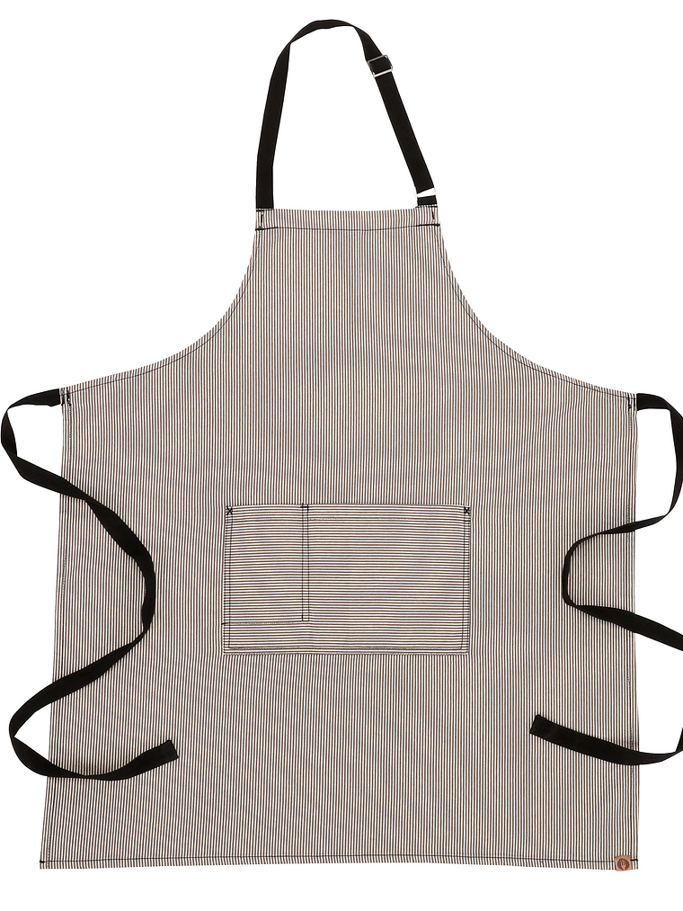 Pechera Chef Works Portland Negra/Blanco 5