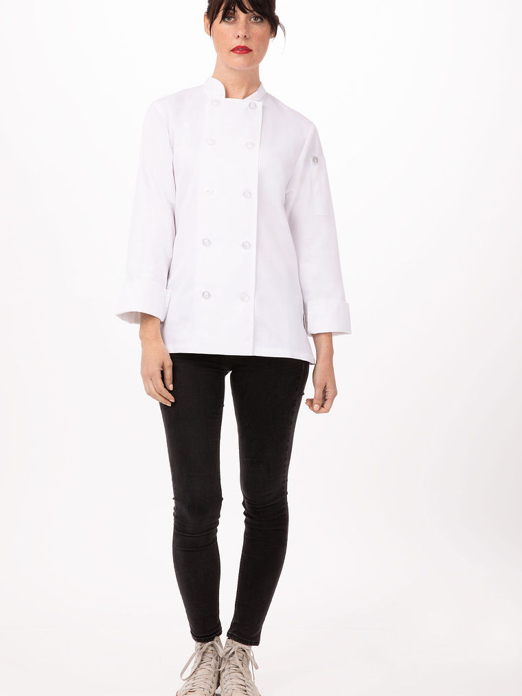 Chaqueta de Chef Mujer Chef Works Le Mans Blanca 1