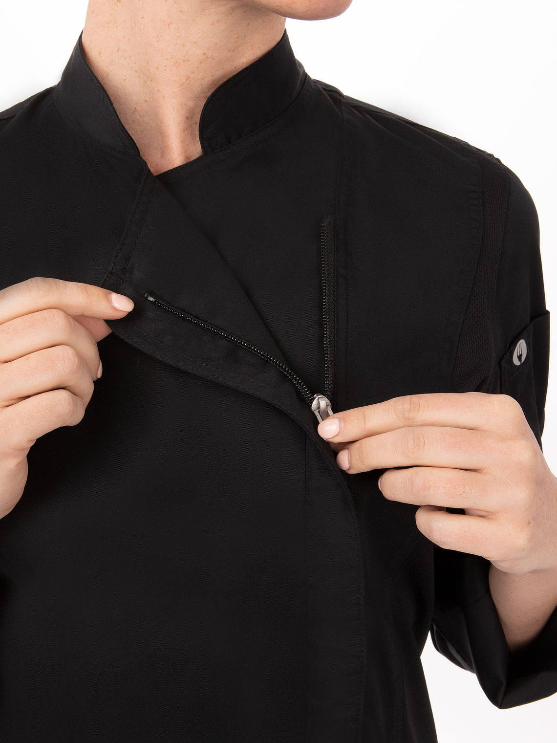 Chaqueta de Chef Mujer Chef Works Hartford Negra 4