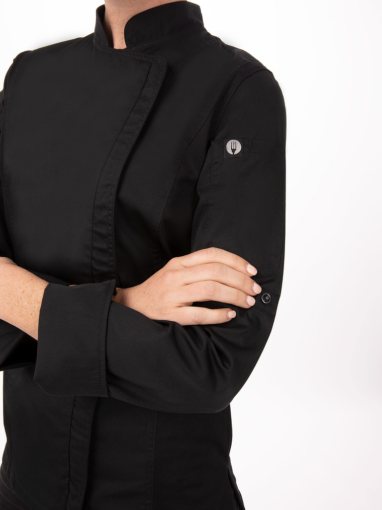 Chaqueta de Chef Mujer Chef Works Hartford Negra 5