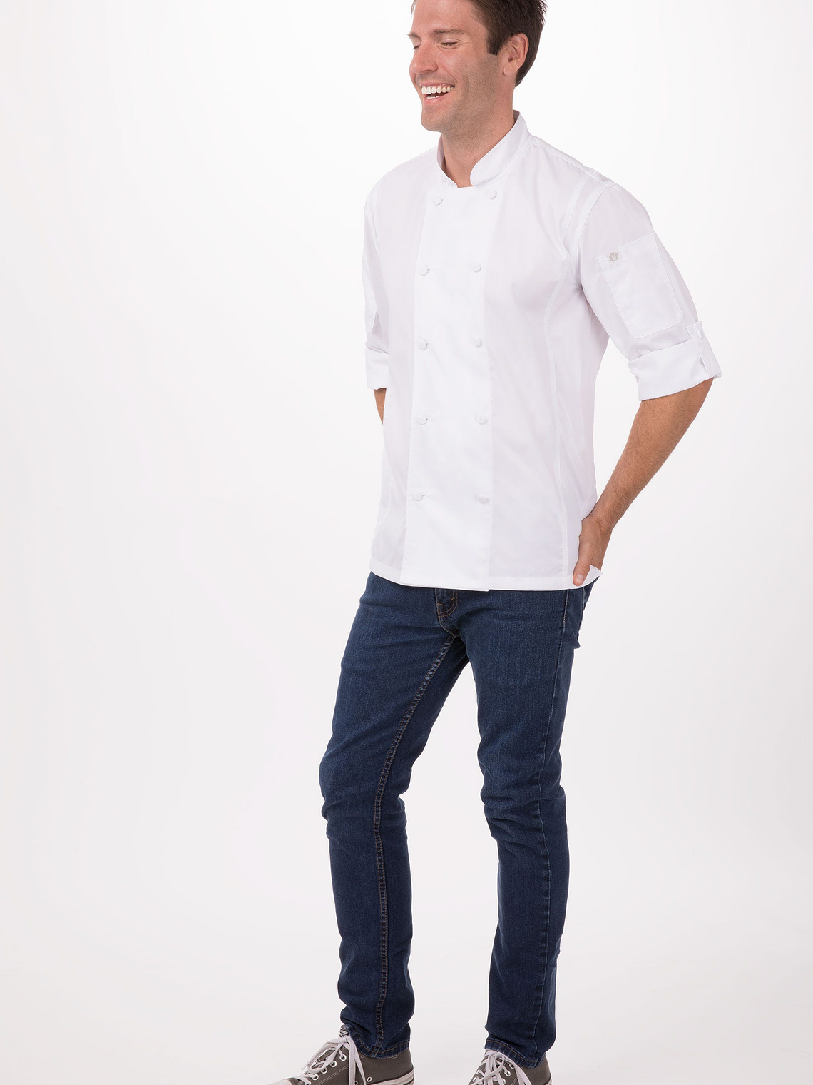 Chaqueta Chef Works Unisex Bowden Blanca 3