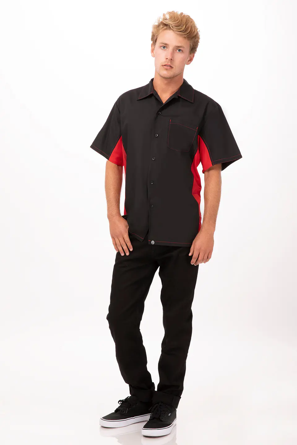 Camisa Chef Works Universal Contraste  3