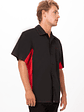 Camisa Chef Works Universal Contrast Negra con Rojo - Miniatura 3