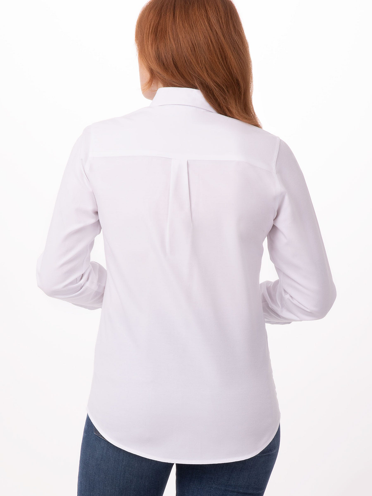 Blusa Chef Works Oxford Blanca 2