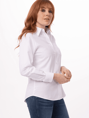 Blusa Chef Works Oxford Blanca