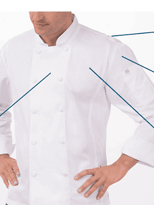 Chaqueta Chef Works Bowden Blanca FEGACH con Bordados