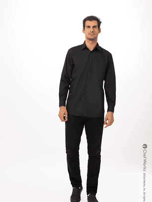 Camisa Manga Larga Chef Works Dress Negra