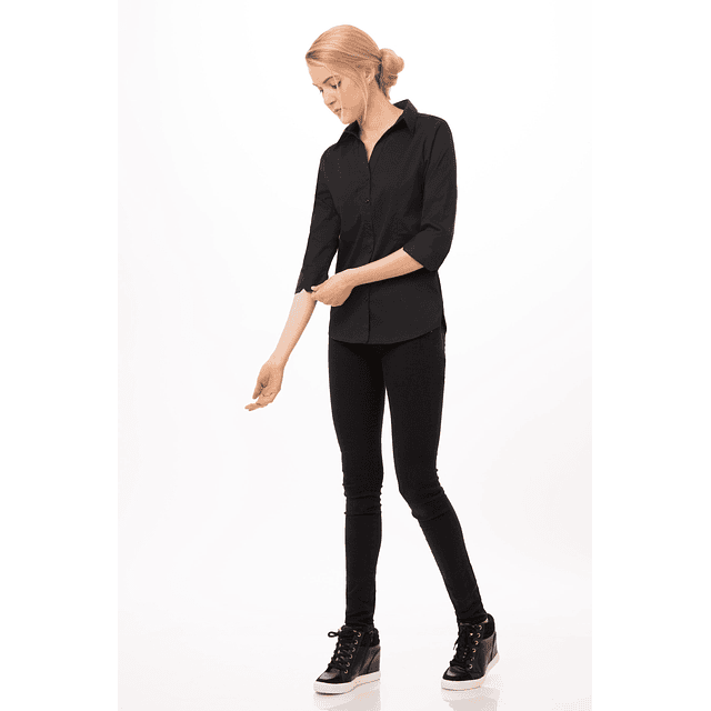 Blusa Chef Works Finesse Negra
