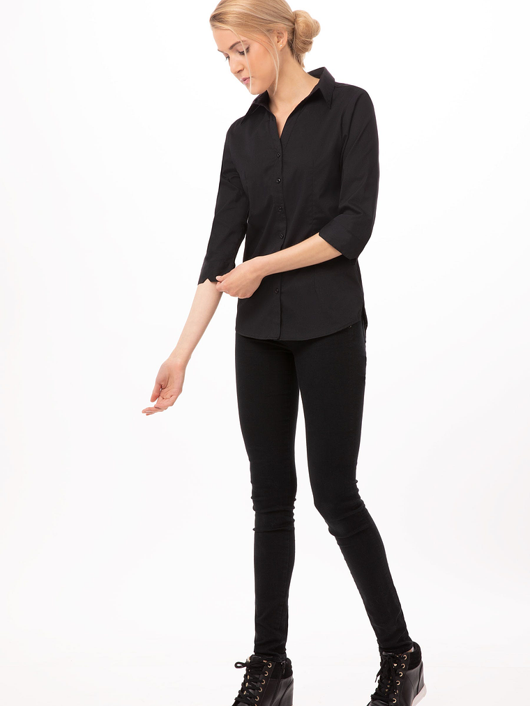 Blusa Chef Works Finesse Negra 3