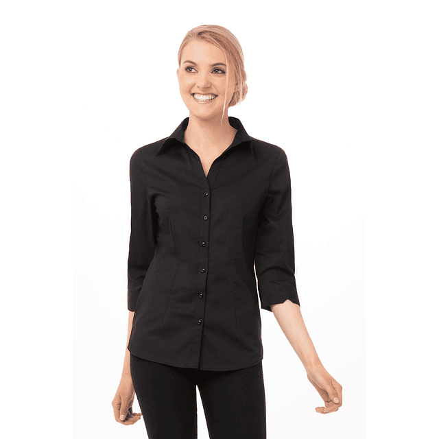 Blusa Chef Works Finesse Negra