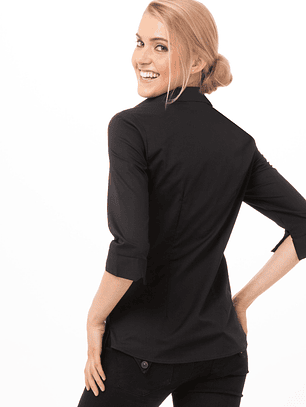 Blusa Chef Works Finesse Negra