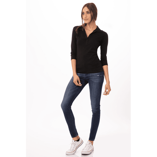 Blusa Chef Works Definity Negra