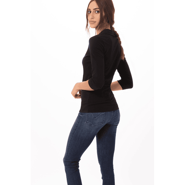 Blusa Chef Works Definity Negra