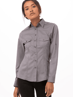 Blusa Chef Works Pilot Gris