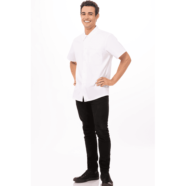 Camisa Chef Works Utility Blanca