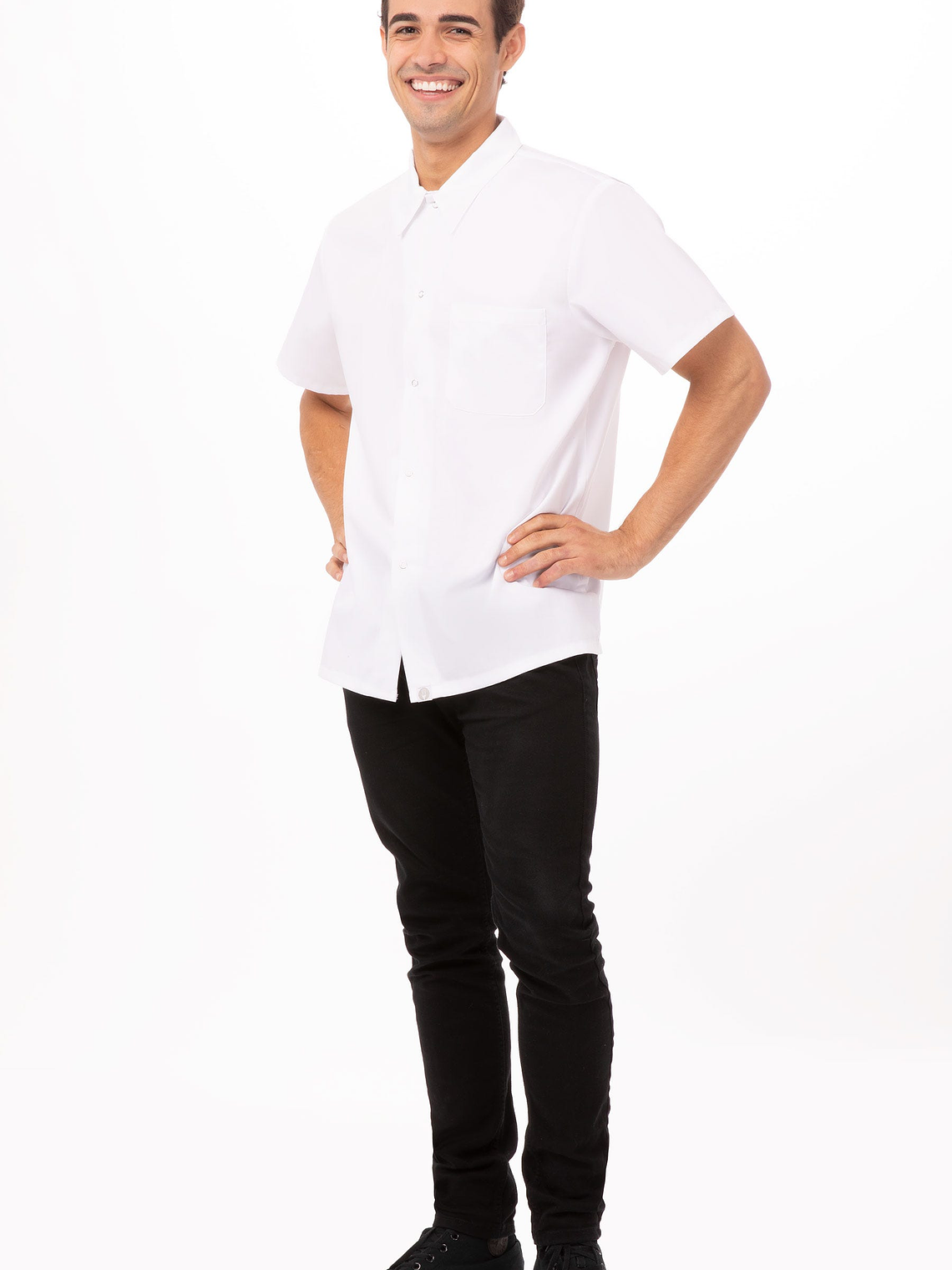 Camisa Chef Works Utility Blanca 3
