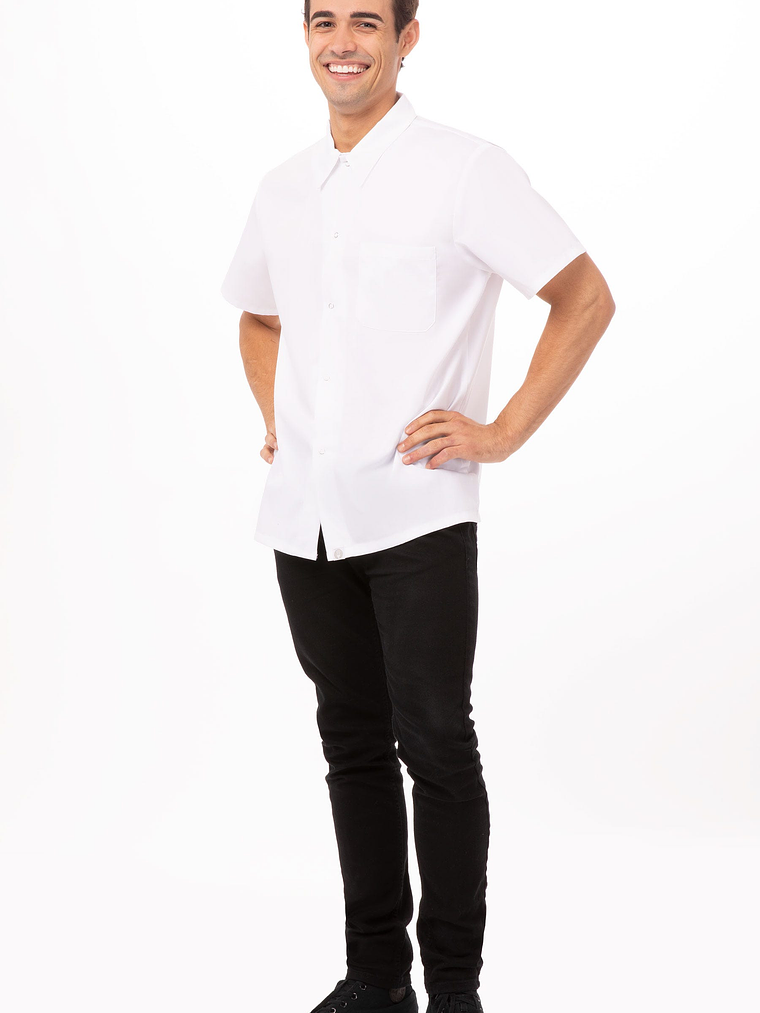 Camisa Chef Works Utility Blanca 3