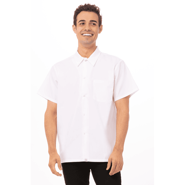Camisa Chef Works Utility Blanca