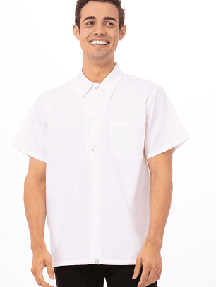 Camisa Chef Works Utility Blanca