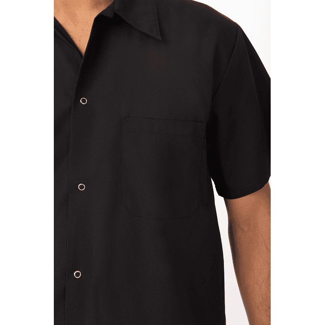 Camisa Chef Works Utility Negra