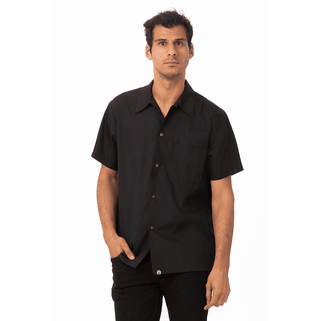 Camisa Chef Works Utility Negra