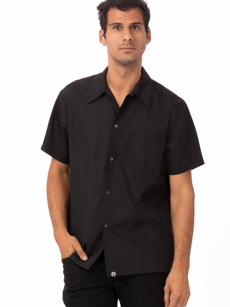 Camisa Chef Works Utility Negra 1