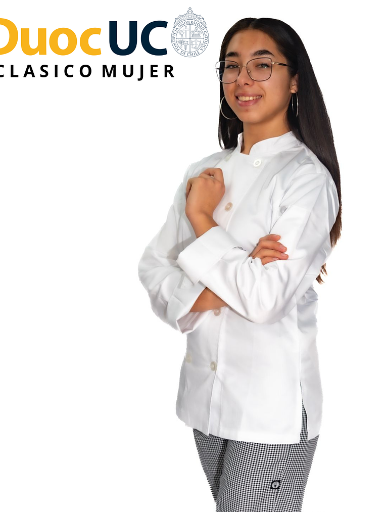 Set Estudiante Gastronómico Chef Works Clasico Mujer DuocUC  1