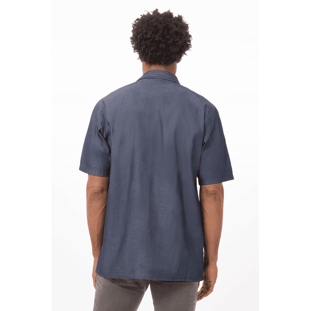 Camisa Chef Works Detroit Azul