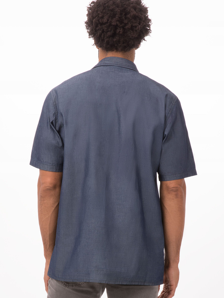 Camisa Chef Works Detroit Azul 2