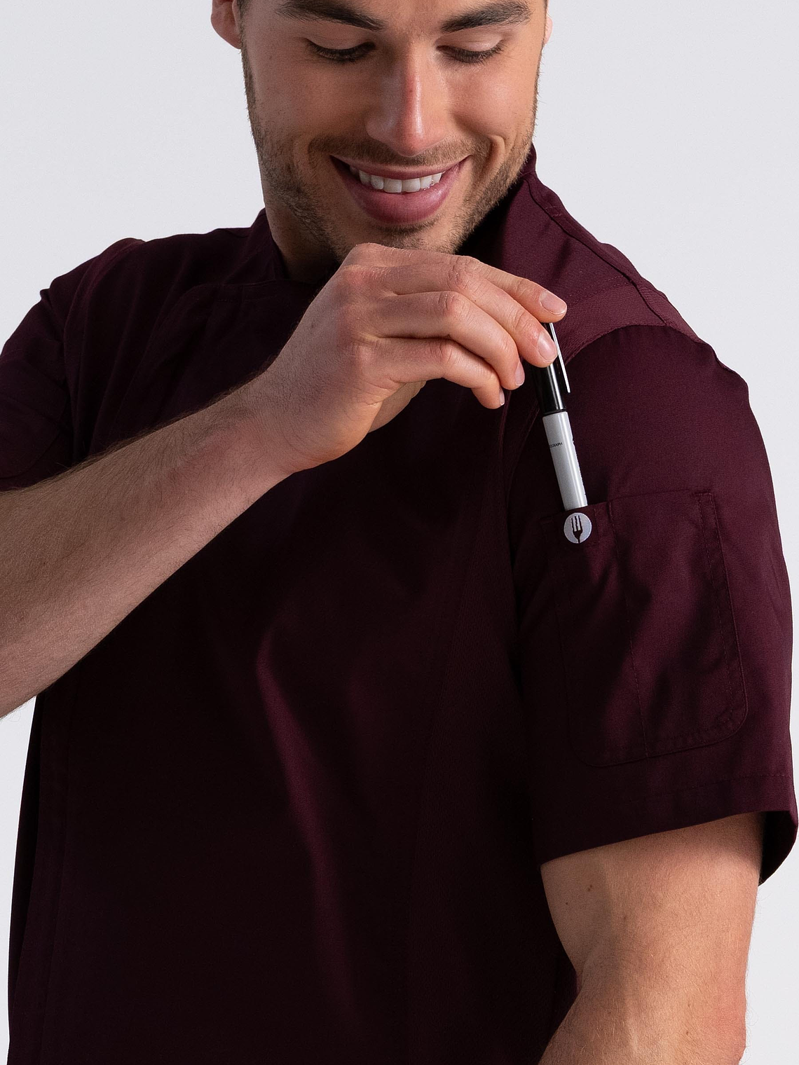 Chaqueta Chef Works Unisex Springfield Merlot 3