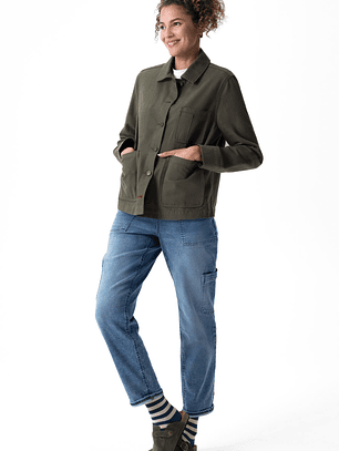 Chaqueton Chef Works Mujer Urbano Utility Verde