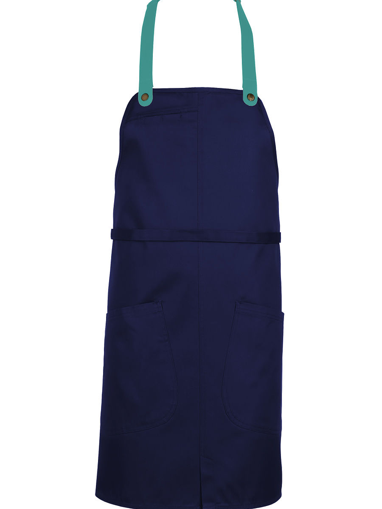 Pechera Chef Works Bundle Azul Tirantes Intercambiables en Ecocuero 5