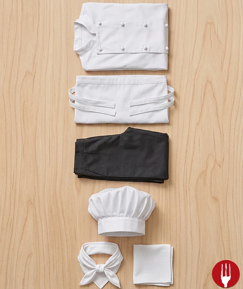 Set Estudiante Pantalón Negro Chef Works Clásico | Unisex