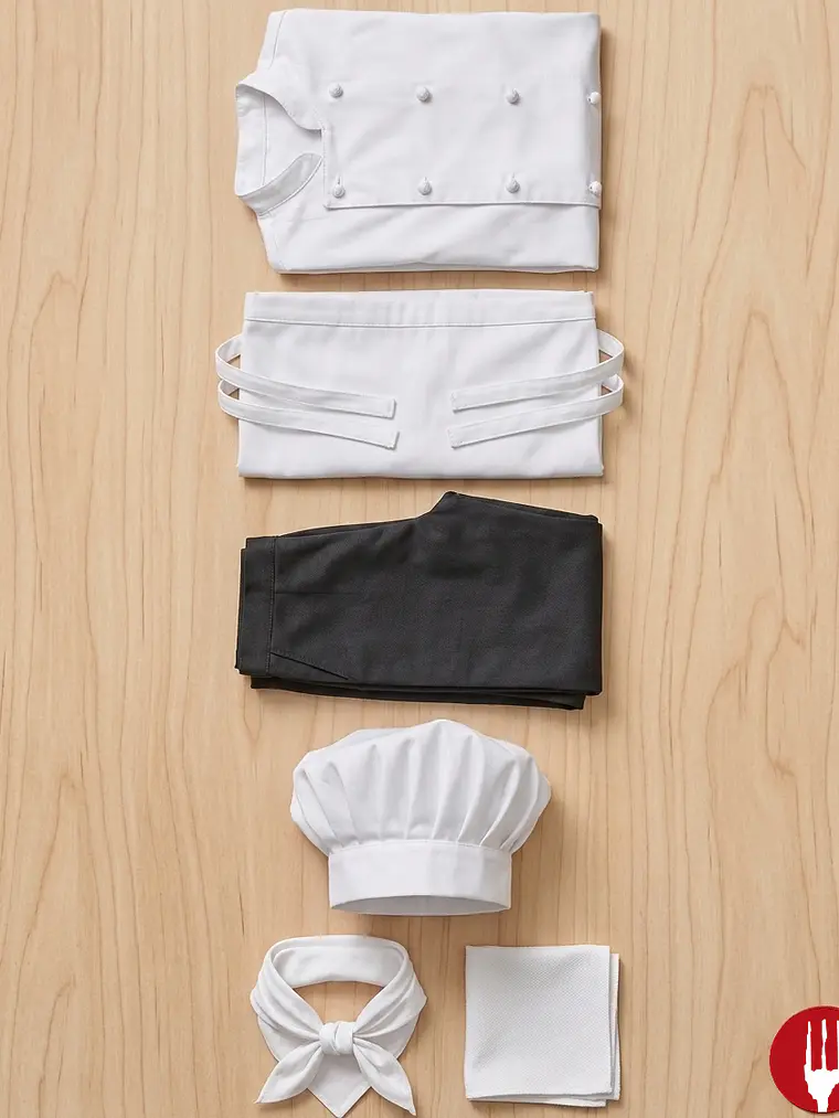 Set Estudiante Pantalón Negro Chef Works Clásico | Unisex 1