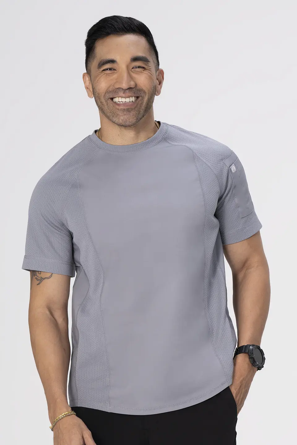 Polera Chef Works Ayres Crew Unisex 4