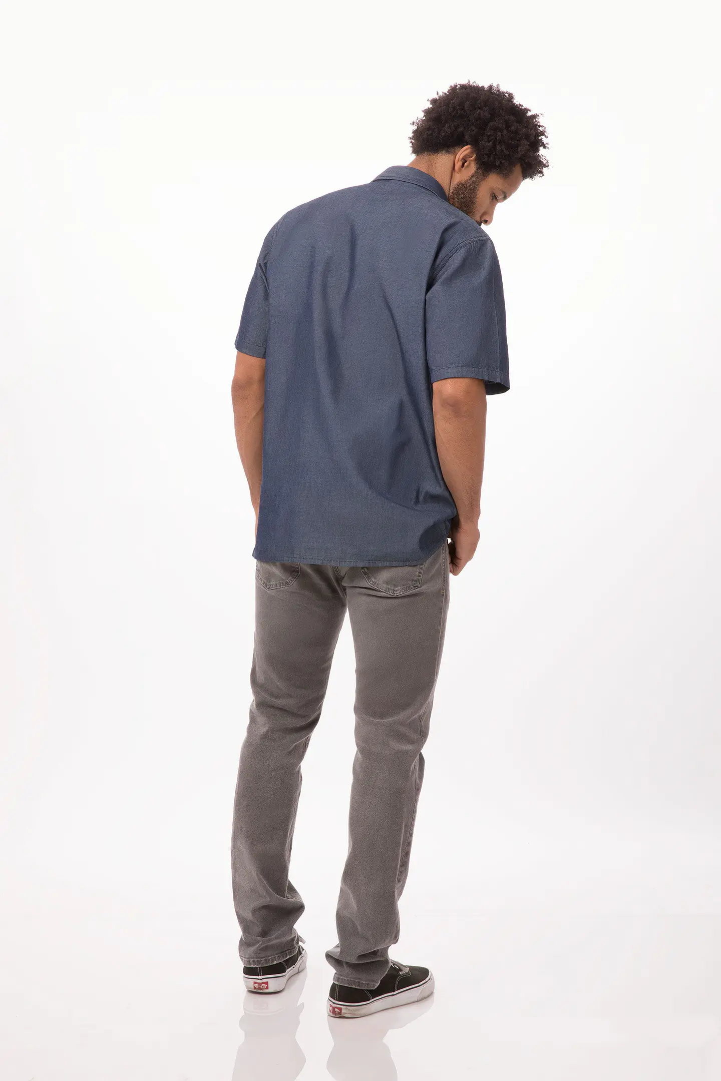 Camisa Chef Works Detroit Azul 4