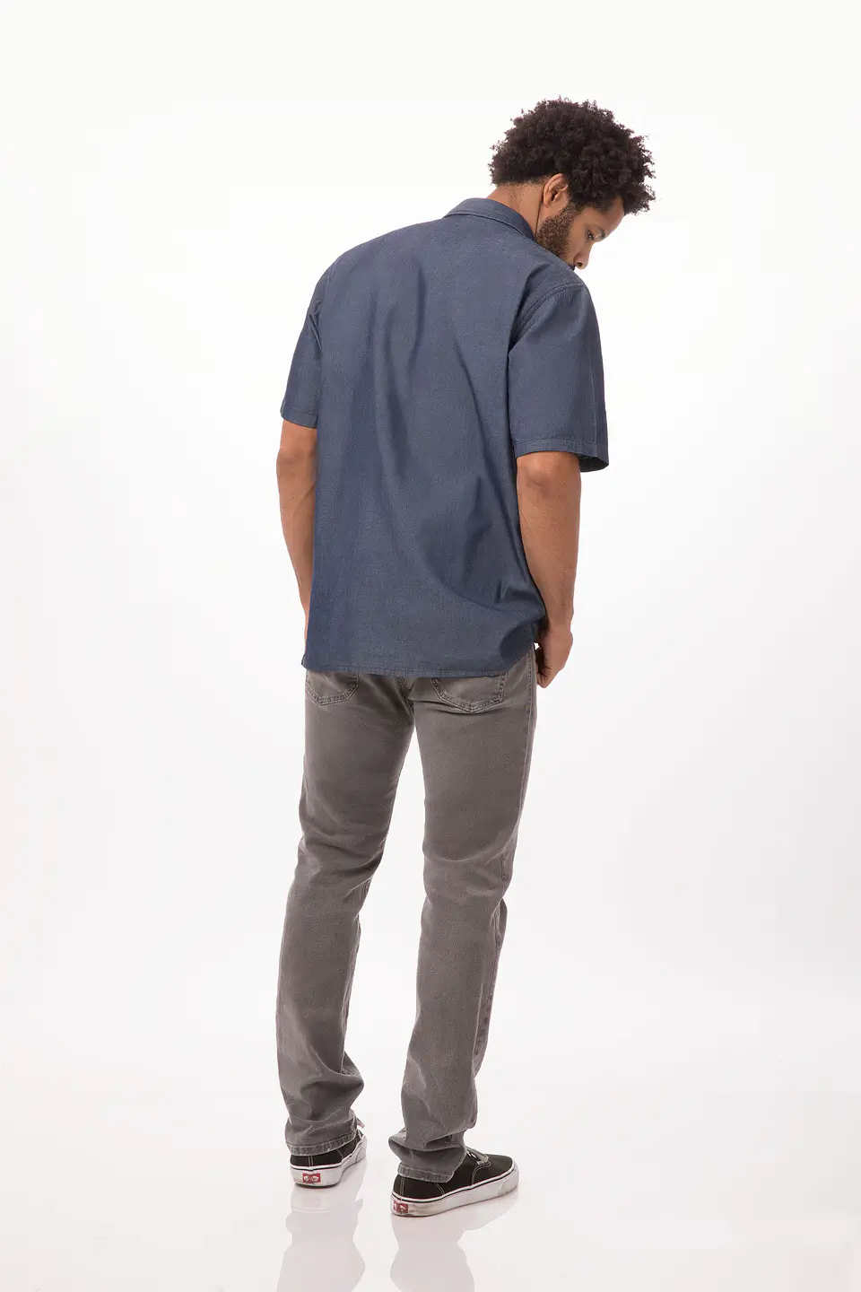 Camisa Chef Works Detroit Azul 4