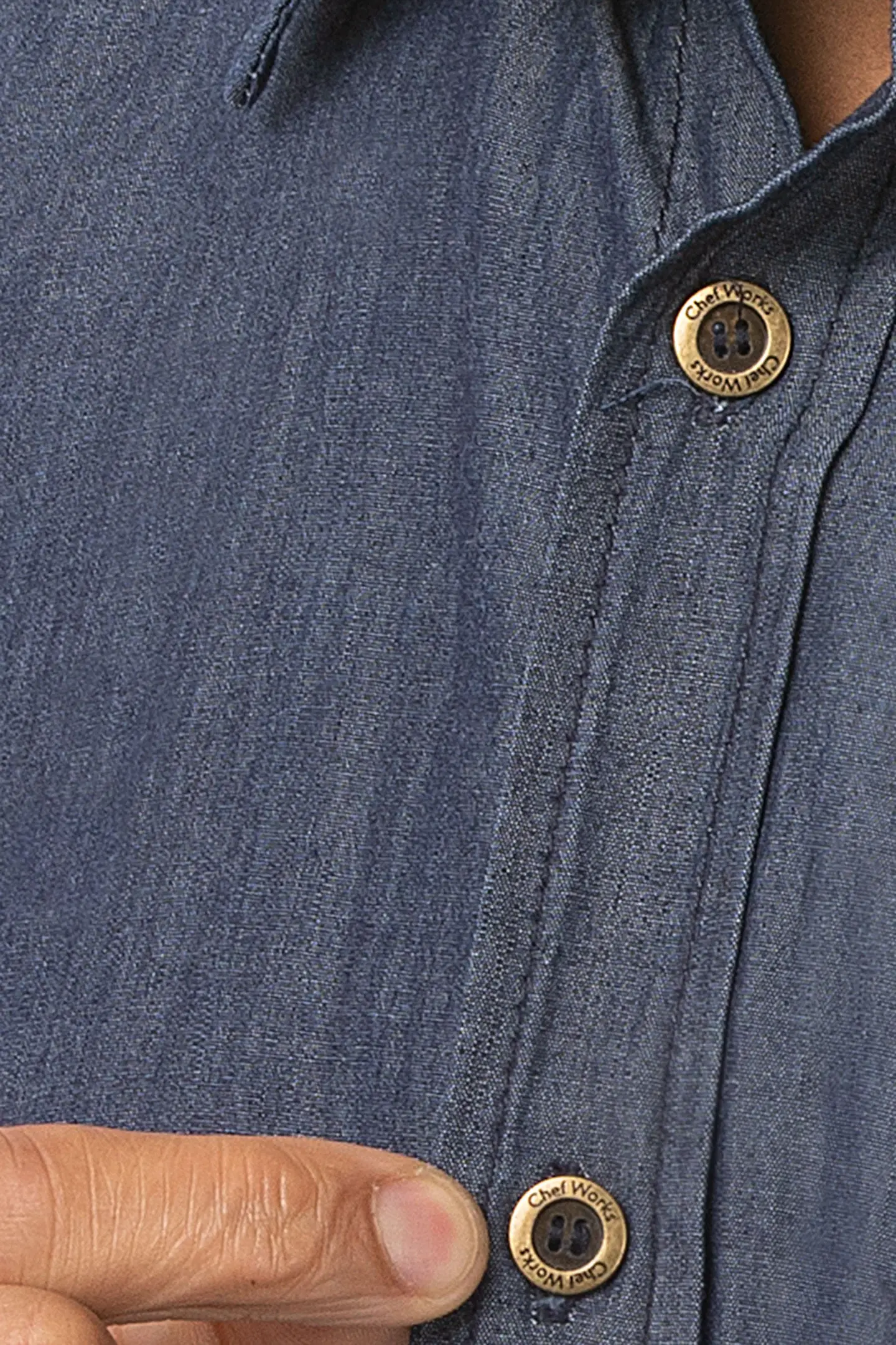 Camisa Chef Works Detroit Azul 5