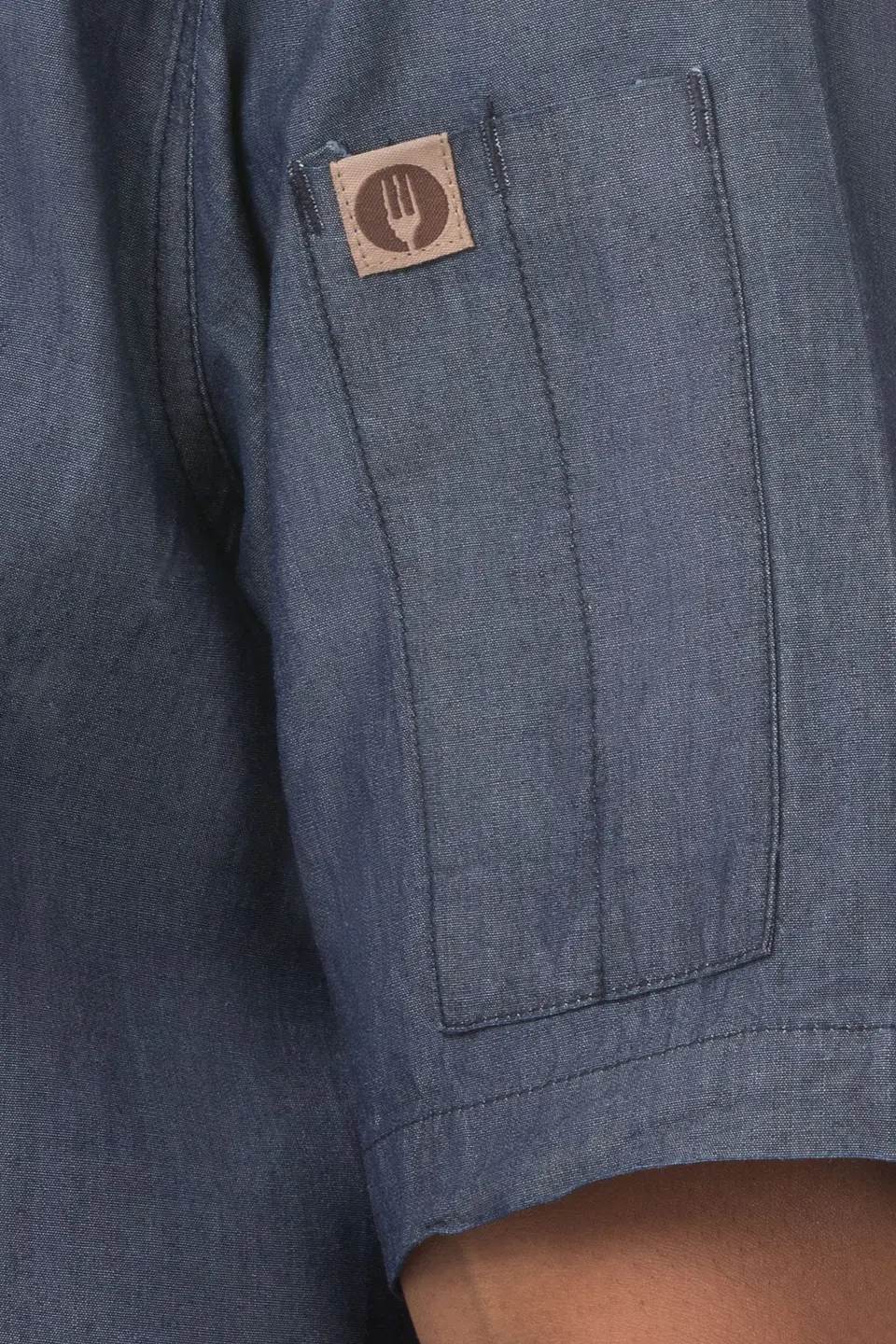Camisa Chef Works Detroit Azul 6