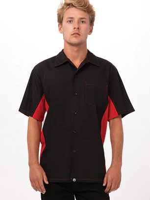 Camisa Chef Works Universal Contraste 