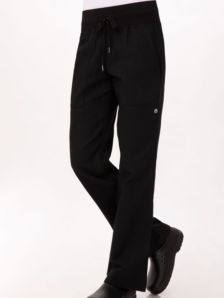 Pantalón Chef Works Comfi Mujer Negro 1