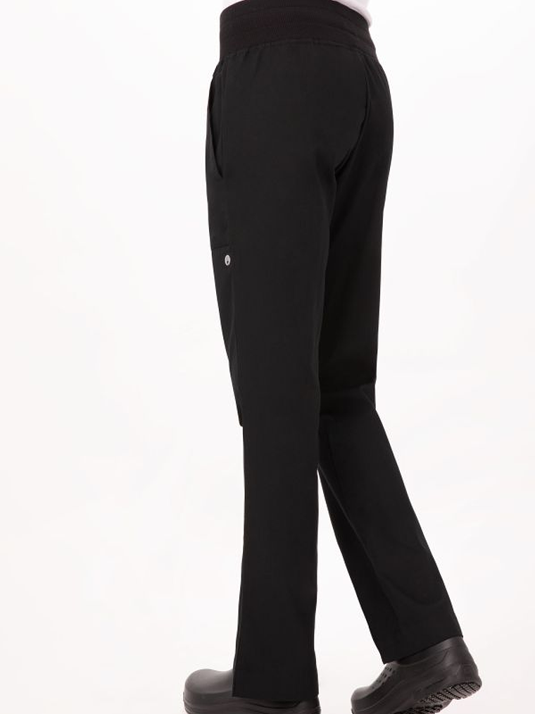 Pantalón Chef Works Comfi Mujer Negro 2