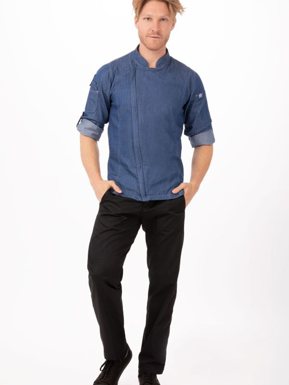 Chaqueta Chef Works Unisex  Gramercy Jeans Azul 3